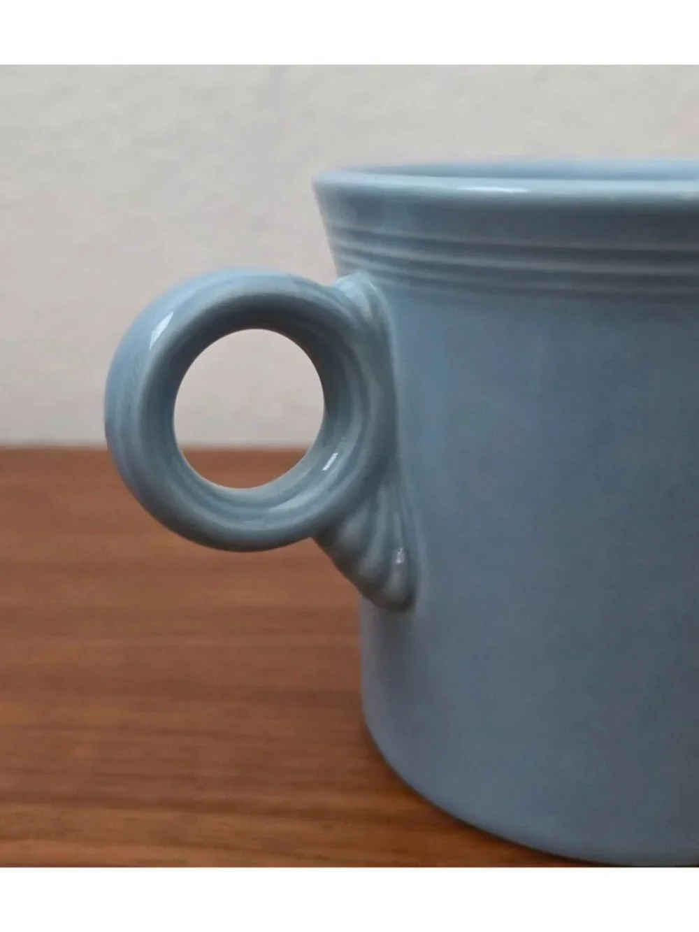 Set Of 2 FIESTA Periwinkle Blue Ceramic Ring Handle 10.25 oz Coffee Mugs - USA